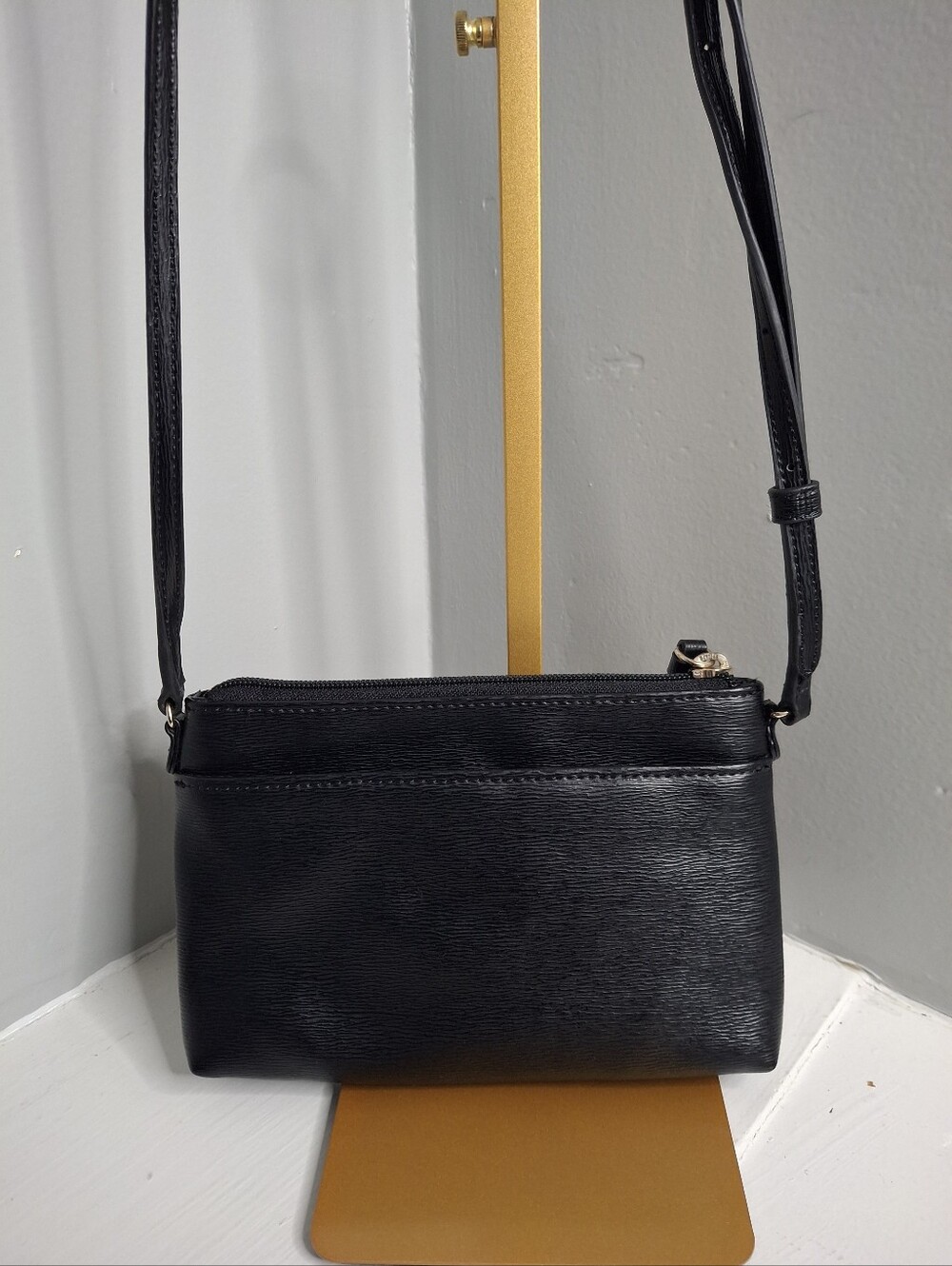 DKNY Black Textured Crossbody Bag & Card Case Set NWOT - Picture 2 of 6